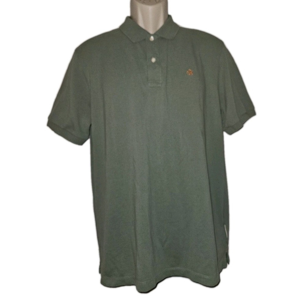 Scotch and Soda Amsterdam Mens L Sage Green Polo Shirt Embroided Logo Preppy